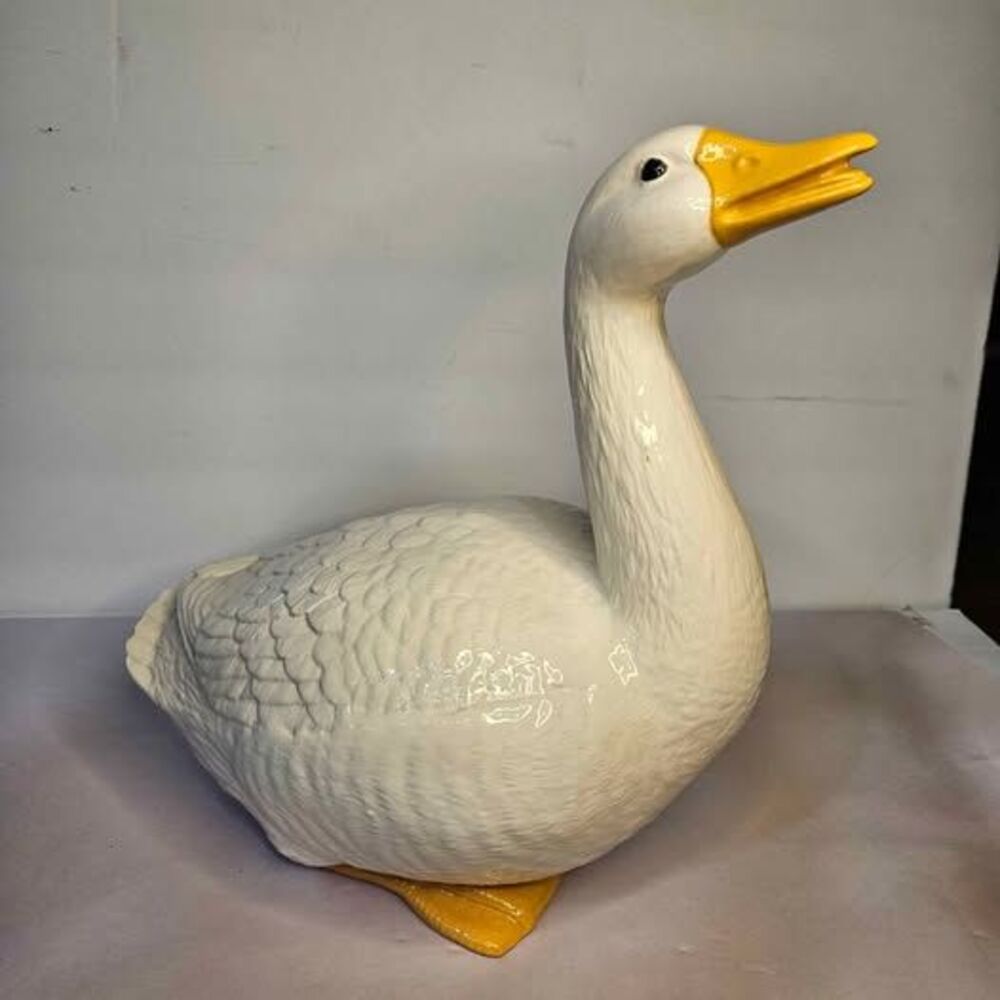 Vintage Ceramic Goose Figurine by Sattre Ceramic Productions
